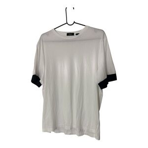 Theory White and Black Short Sleeve Tee